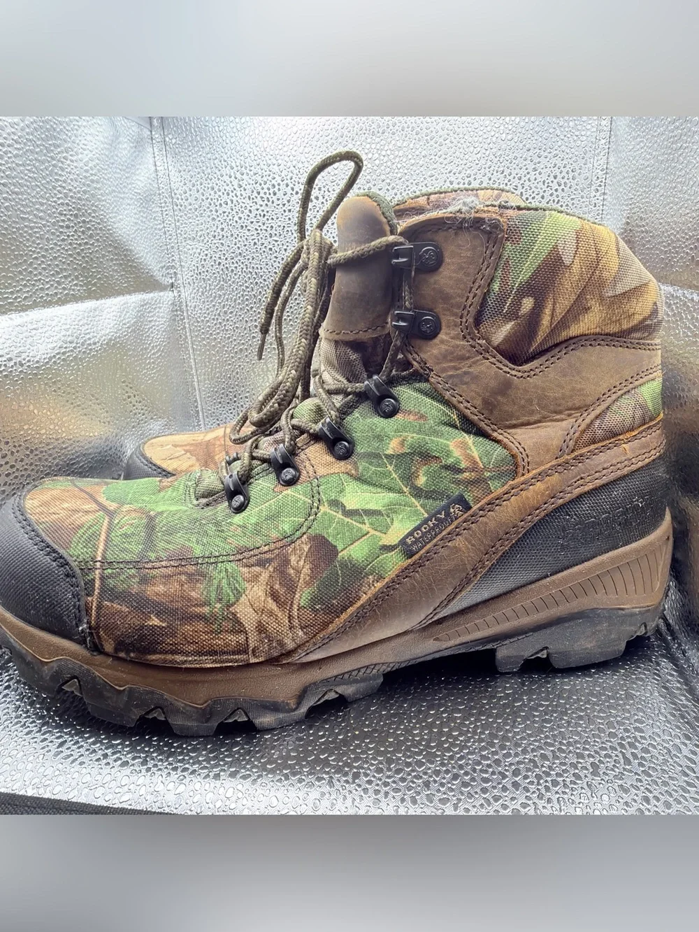 Rocky Men's Camouflage Hunting Boots - Green/Brown/Black